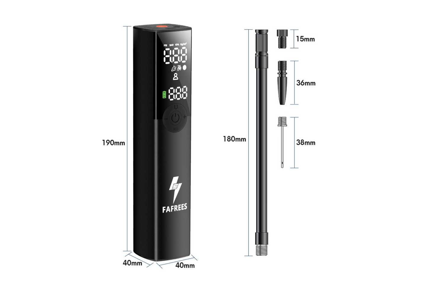 Bomba de aire eléctrica portátil