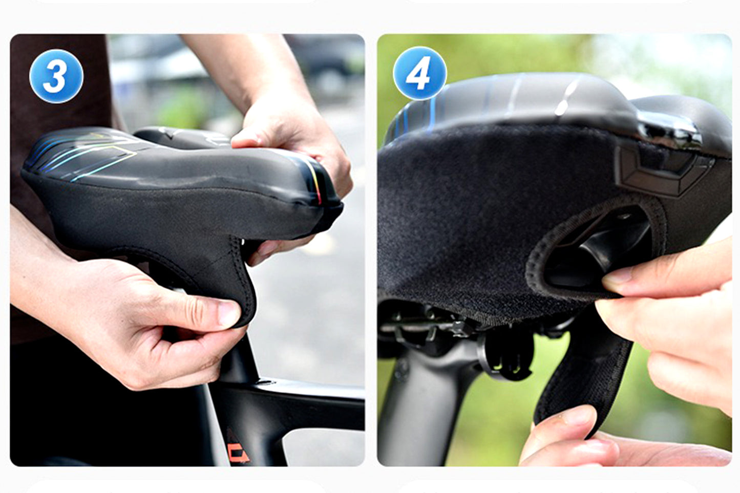 Funda de sillín confort para bicicleta de montaña